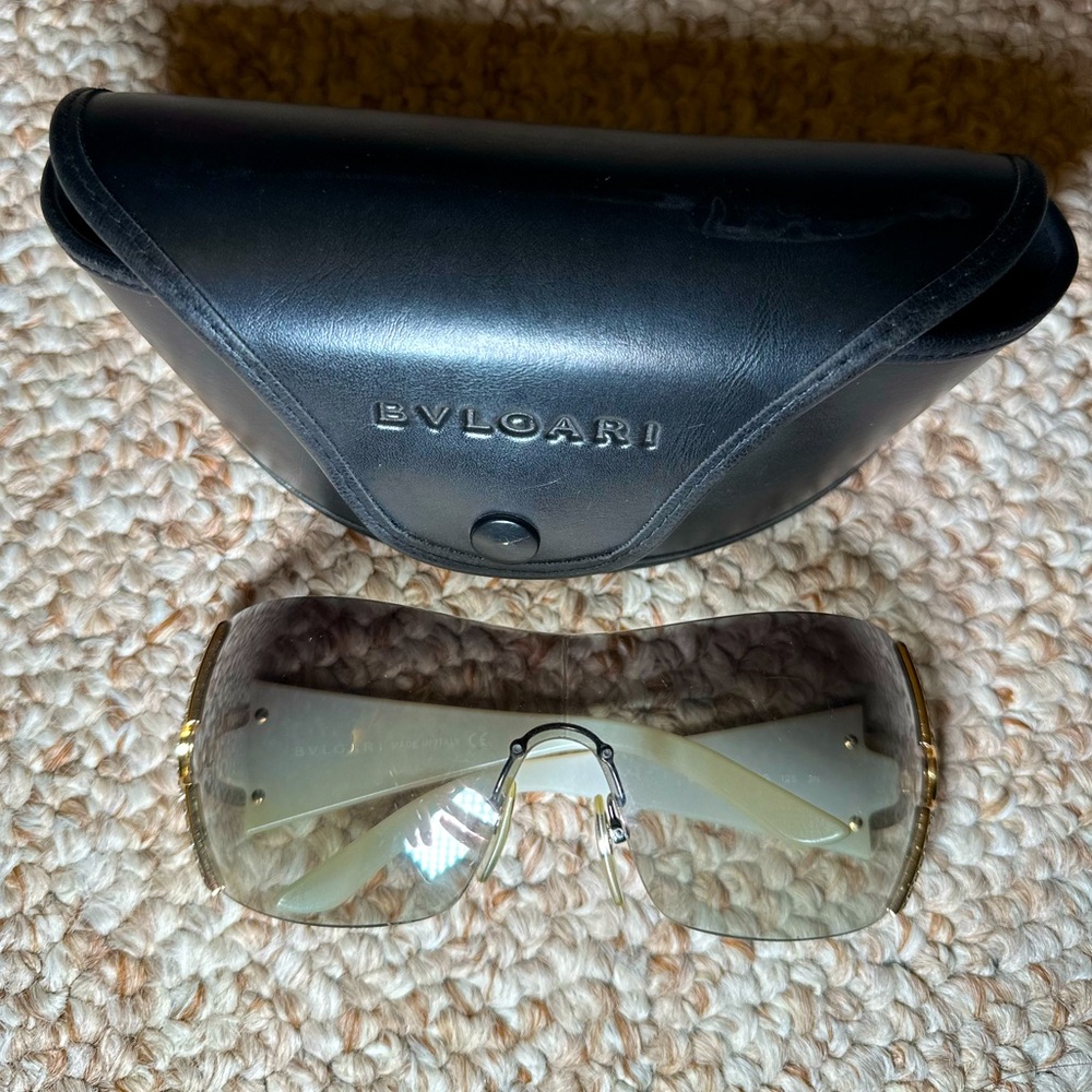 BVLGARI Gradient Lens Rhinestone Sunglasses, Vintage Style 651-B 944/8G